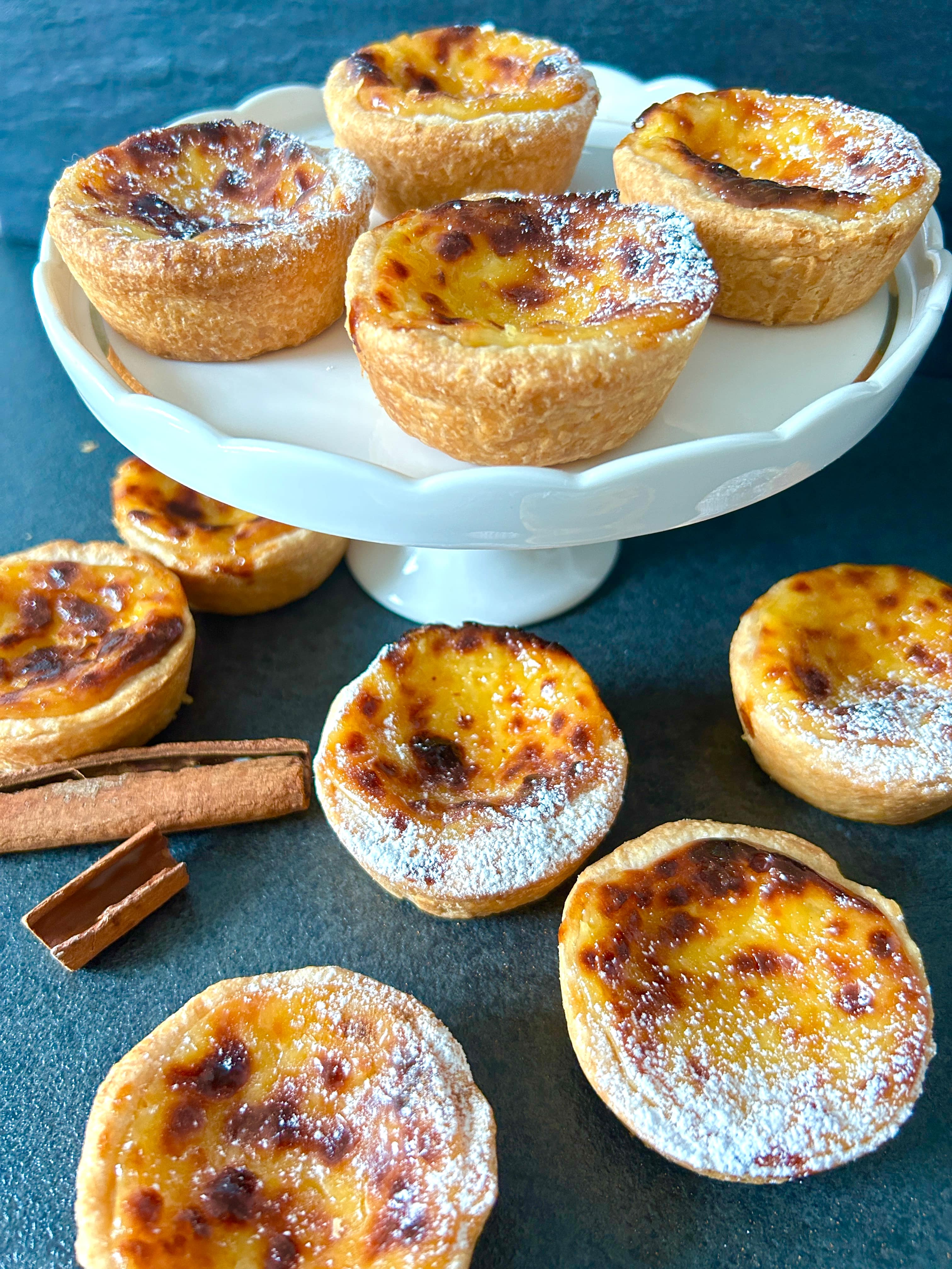 Pasteis de Nata with Cinnamon Rolls