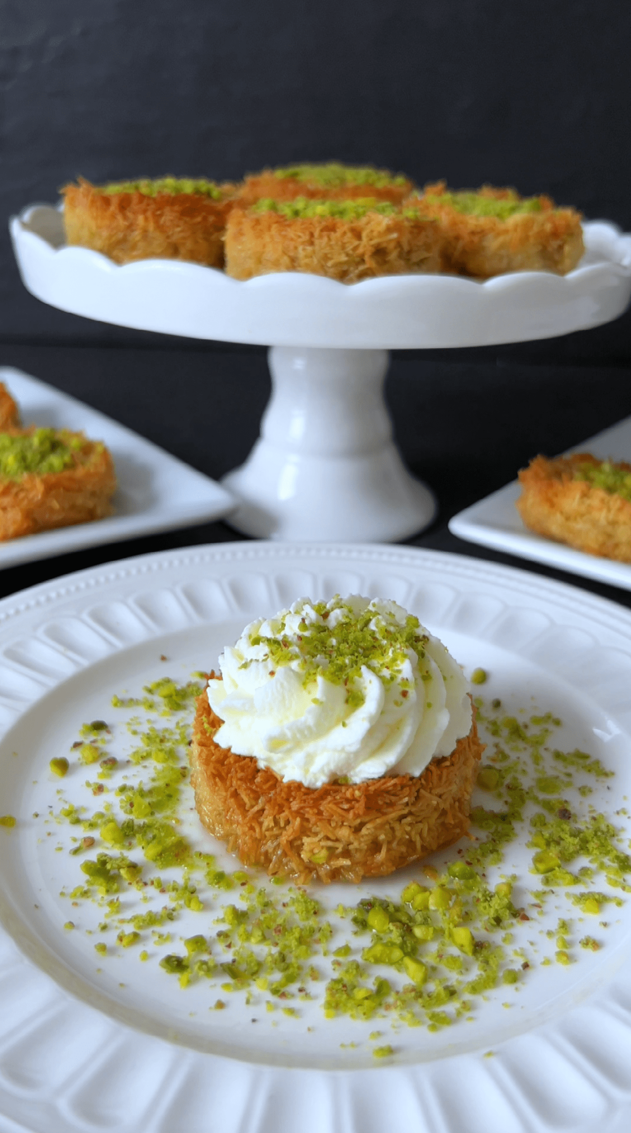 Kadayif with Cream on top